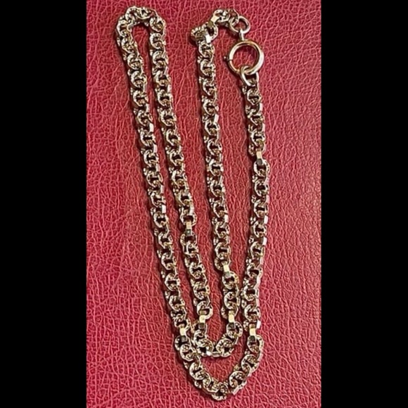 Vintage Gold Filled Chunky Octagon Link Chain Necklace 18” length
